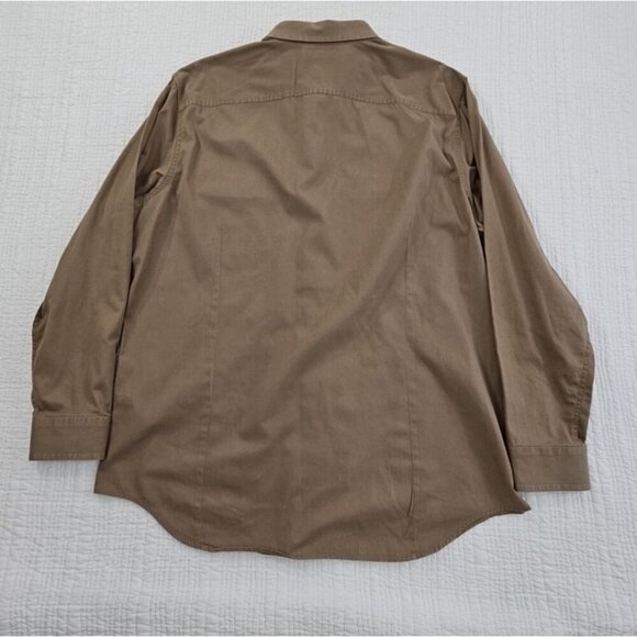 Banana Republic Heavy Twill Shirt Men's XXL Button Up Brown 2 Pockets EUC LN - Picture 10 of 15
